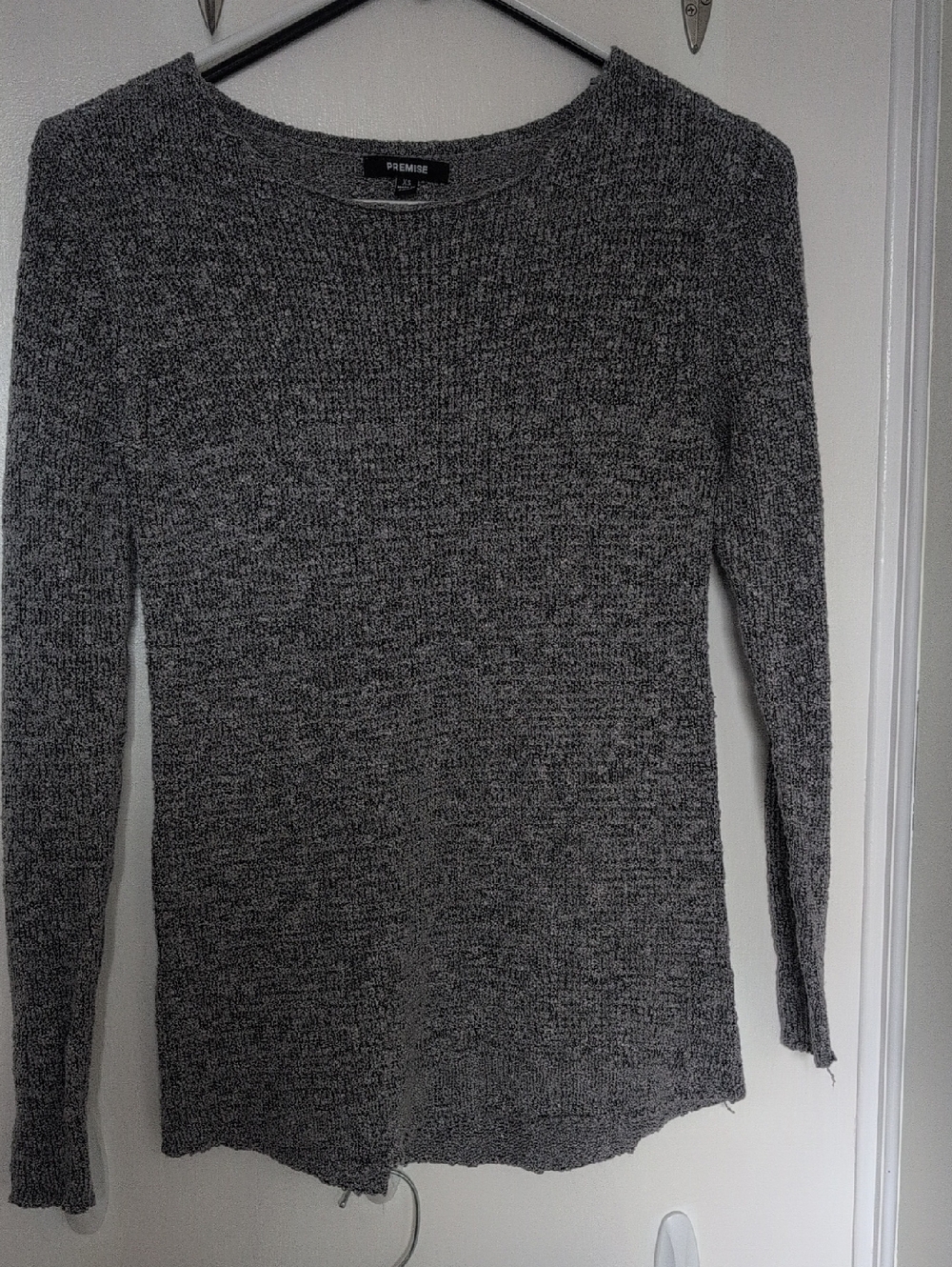 Premise Marled Gray Crewneck Knit Sweater